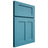 Shiloh Cabinetry Full Overlay Wilmington White Oak Plain Cut Aqua Door