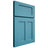 Shiloh Cabinetry Full Overlay Wilmington White Oak Quarter Sawn Aqua Door