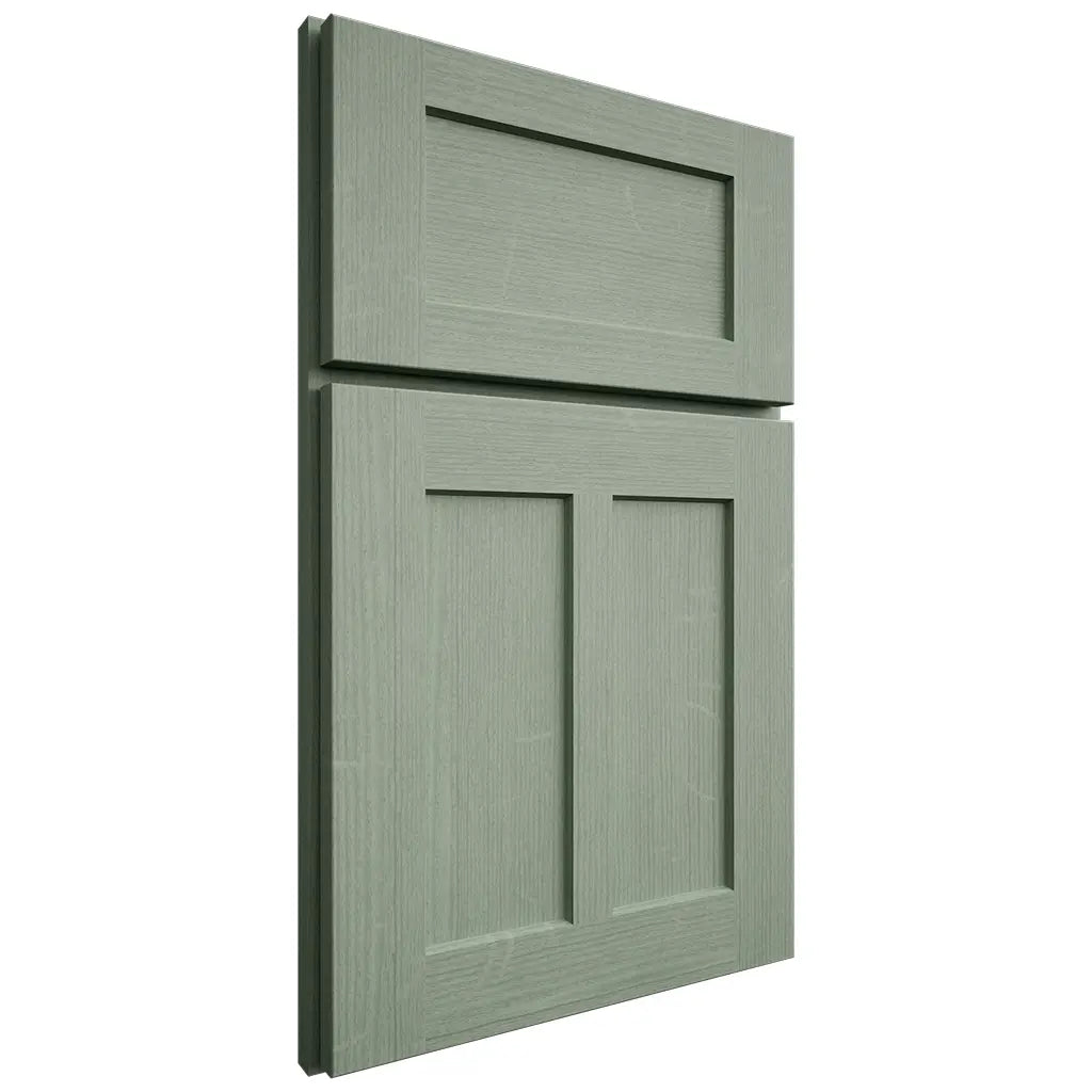 Shiloh Cabinetry Full Overlay Wilmington White Oak Quarter Sawn Moss Door