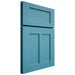 Shiloh Cabinetry Full Overlay Wilmington White Oak Rift Cut Aqua Door