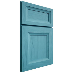 Shiloh Cabinetry Full Overlay Windsor Alder Plain Cut Aqua Door