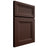 Shiloh Cabinetry Full Overlay Windsor Alder Plain Cut Umber Door