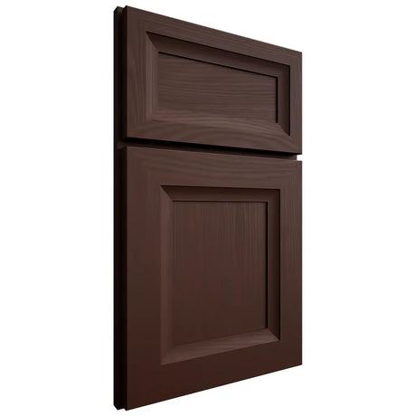 Shiloh Cabinetry Full Overlay Windsor Alder Plain Cut Umber Door