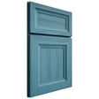 Shiloh Cabinetry Full Overlay Windsor Hickory Plain Cut Aqua Door