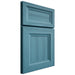 Shiloh Cabinetry Full Overlay Windsor Hickory Plain Cut Aqua Door