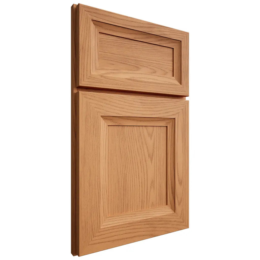 Shiloh Cabinetry Full Overlay Windsor Red Oak Plain Cut Medium Door