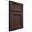 Shiloh Cabinetry Full Overlay Windsor Walnut Plain Cut Bison Door