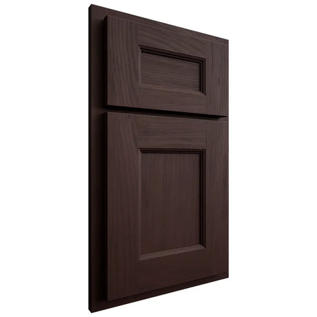 Shiloh Cabinetry Partial Overlay Aspen Alder Plain Cut Bistre Door