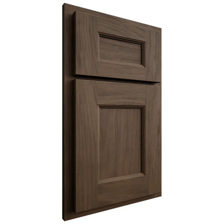 Shiloh Cabinetry Partial Overlay Aspen Alder Plain Cut Caviar Door