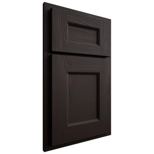 Shiloh Cabinetry Partial Overlay Aspen Alder Plain Cut Espresso Door