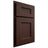 Shiloh Cabinetry Partial Overlay Aspen Alder Plain Cut Umber Door