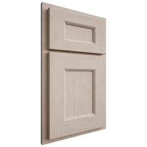 Shiloh Cabinetry Partial Overlay Aspen Alder Plain Cut White Sands Door