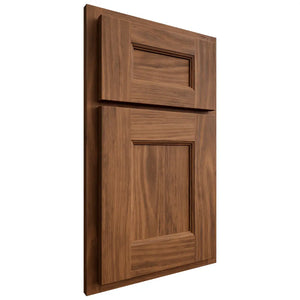 Shiloh Cabinetry Partial Overlay Aspen Cherry Plain Cut Carob Door