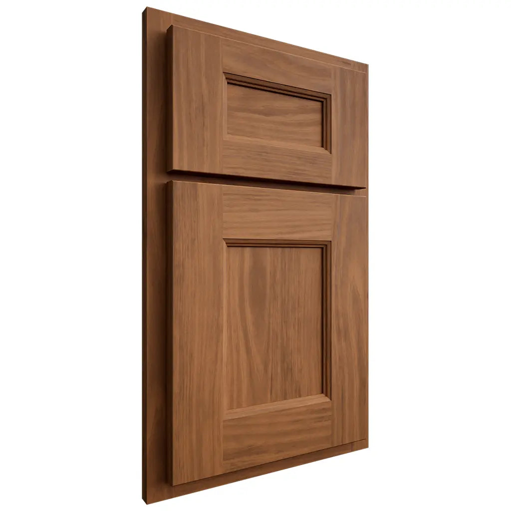 Shiloh Cabinetry Partial Overlay Aspen Cherry Plain Cut Coffee Door