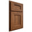 Shiloh Cabinetry Partial Overlay Aspen Hickory Plain Cut Burnt Sugar Door