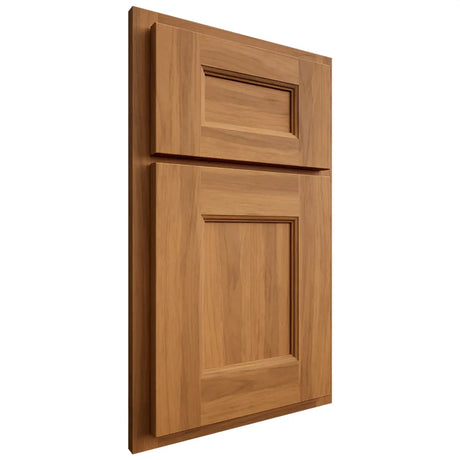 Shiloh Cabinetry Partial Overlay Aspen Hickory Plain Cut Medium Door