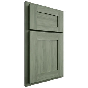 Shiloh Cabinetry Partial Overlay Aspen Hickory Plain Cut Moss Door