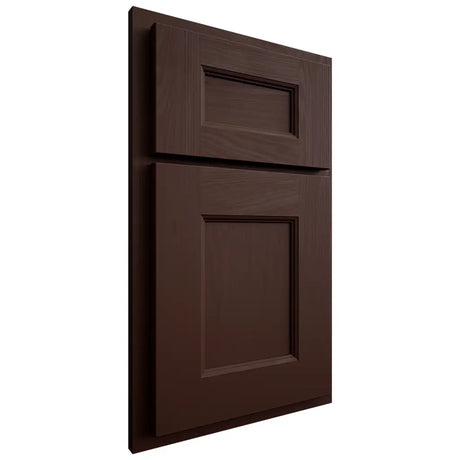 Shiloh Cabinetry Partial Overlay Aspen Maple Plain Cut Cocoa Door