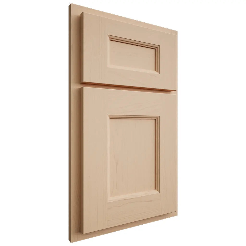 Shiloh Cabinetry Partial Overlay Aspen Maple Plain Cut Natural Door