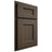 Shiloh Cabinetry Partial Overlay Aspen Maple Plain Cut Perfect Brown Door