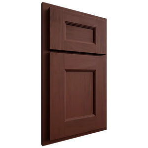 Shiloh Cabinetry Partial Overlay Aspen Maple Plain Cut Sable Door