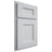 Shiloh Cabinetry Partial Overlay Aspen Paintable Niebla Azul Door