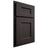 Shiloh Cabinetry Partial Overlay Aspen Poplar Plain Cut Carbon Door