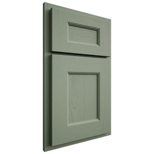 Shiloh Cabinetry Partial Overlay Aspen Poplar Plain Cut Moss Door