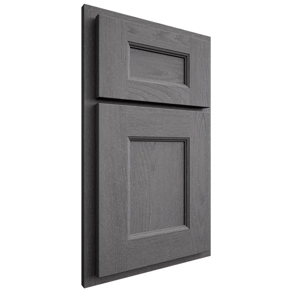 Shiloh Cabinetry Partial Overlay Aspen Red Oak Plain Cut Cadet Door