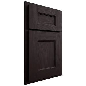 Shiloh Cabinetry Partial Overlay Aspen Red Oak Plain Cut Espresso Door