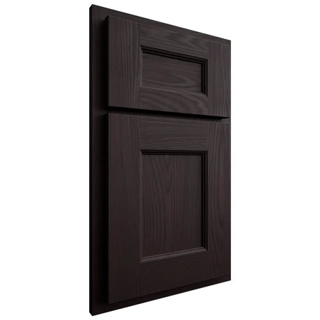 Shiloh Cabinetry Partial Overlay Aspen Red Oak Plain Cut Espresso Door