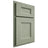 Shiloh Cabinetry Partial Overlay Aspen Red Oak Plain Cut Moss Door
