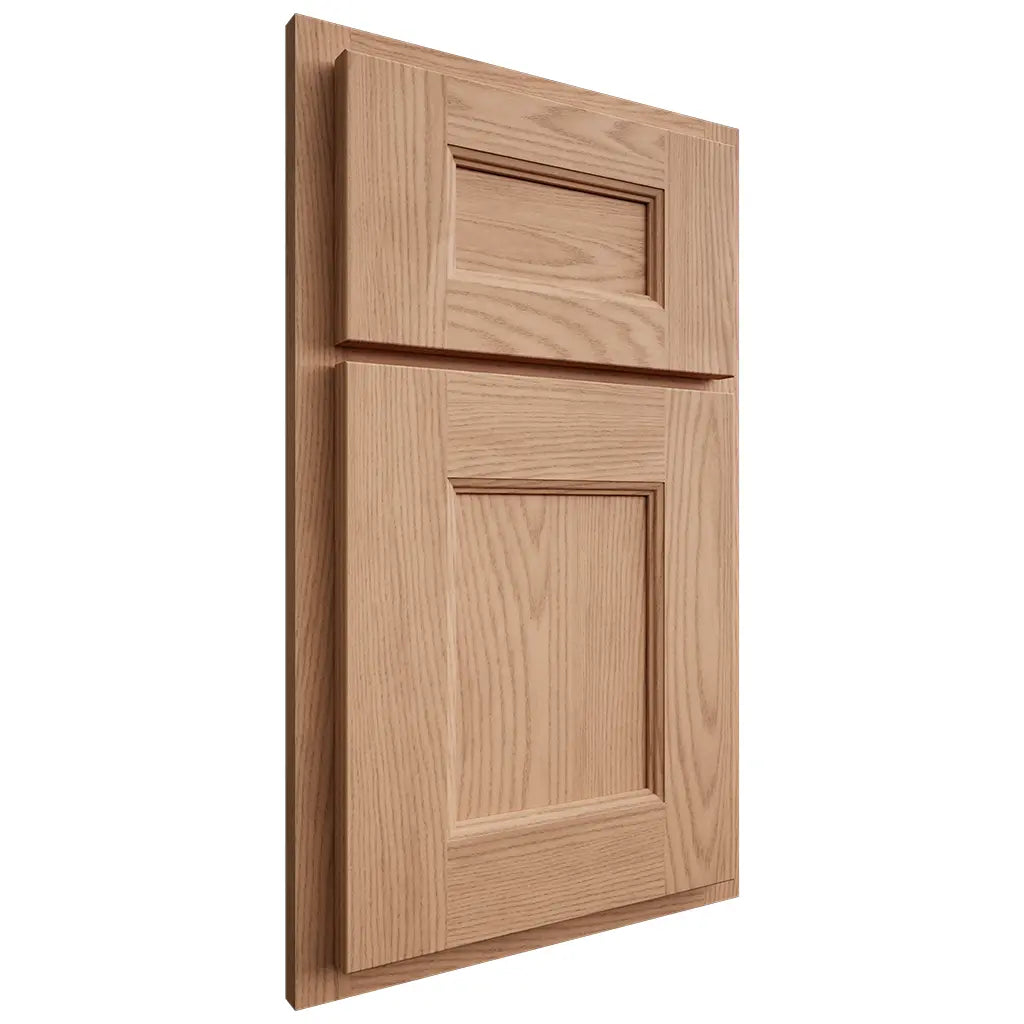 Shiloh Cabinetry Partial Overlay Aspen Red Oak Plain Cut Natural Door