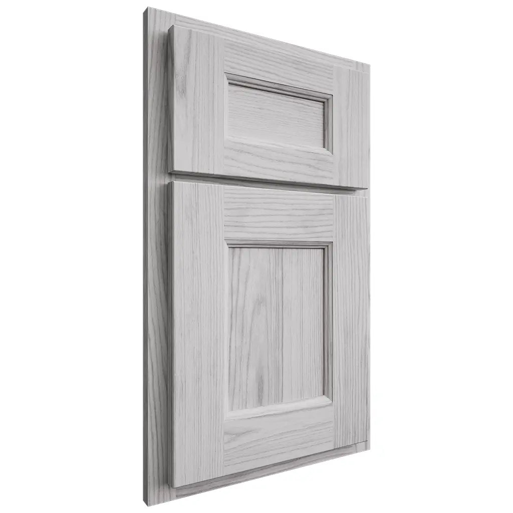 Shiloh Cabinetry Partial Overlay Aspen Walnut Plain Cut Stratus Door