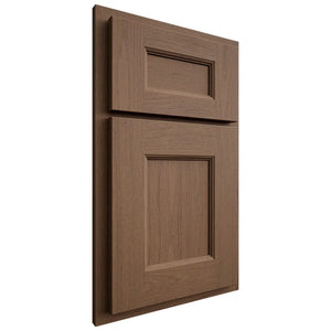 Shiloh Cabinetry Partial Overlay Aspen White Oak Plain Cut Autumn Door