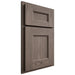 Shiloh Cabinetry Partial Overlay Aspen White Oak Plain Cut Clay Door