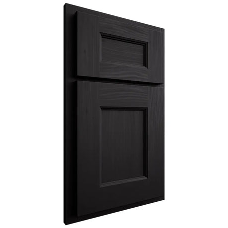 Shiloh Cabinetry Partial Overlay Aspen White Oak Plain Cut Espresso Door