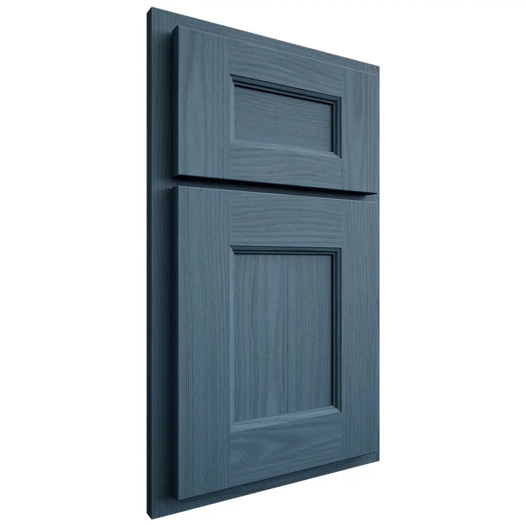 Shiloh Cabinetry Partial Overlay Aspen White Oak Plain Cut Hudson Door