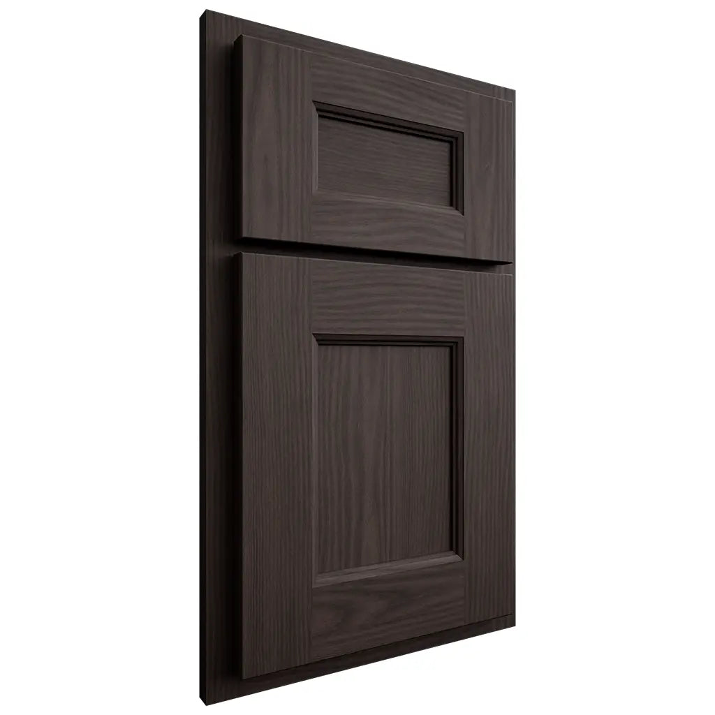 Shiloh Cabinetry Partial Overlay Aspen White Oak Plain Cut Morel Door