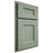 Shiloh Cabinetry Partial Overlay Aspen White Oak Plain Cut Moss Door