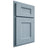 Shiloh Cabinetry Partial Overlay Aspen White Oak Plain Cut Sky Door