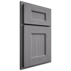 Shiloh Cabinetry Partial Overlay Aspen White Oak Plain Cut Sterling Door