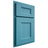 Shiloh Cabinetry Partial Overlay Aspen White Oak Quarter Sawn Aqua Door