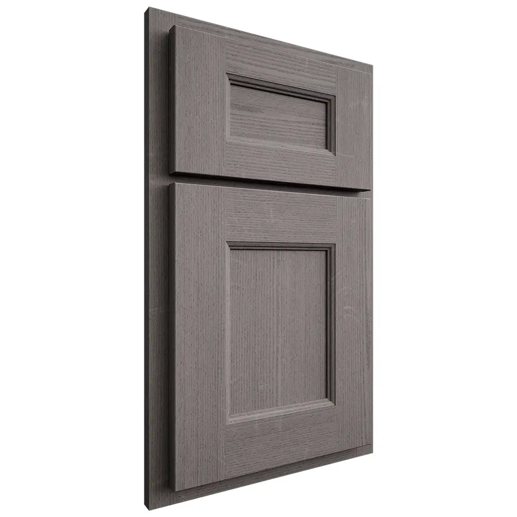 Shiloh Cabinetry Partial Overlay Aspen White Oak Quarter Sawn Flagstone Door