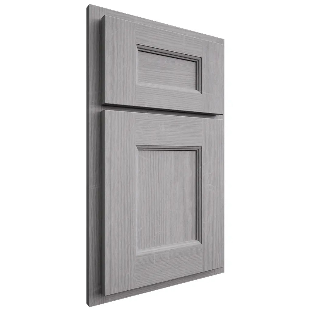 Shiloh Cabinetry Partial Overlay Aspen White Oak Quarter Sawn Stratus Door