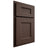 Shiloh Cabinetry Partial Overlay Aspen White Oak Rift Cut Dusk Door