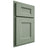Shiloh Cabinetry Partial Overlay Aspen White Oak Rift Cut Moss Door