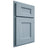 Shiloh Cabinetry Partial Overlay Aspen White Oak Rift Cut Sky Door