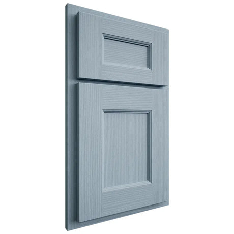 Shiloh Cabinetry Partial Overlay Aspen White Oak Rift Cut Sky Door