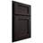 Shiloh Cabinetry Partial Overlay Beaded Century Alder Plain Cut Espresso Door